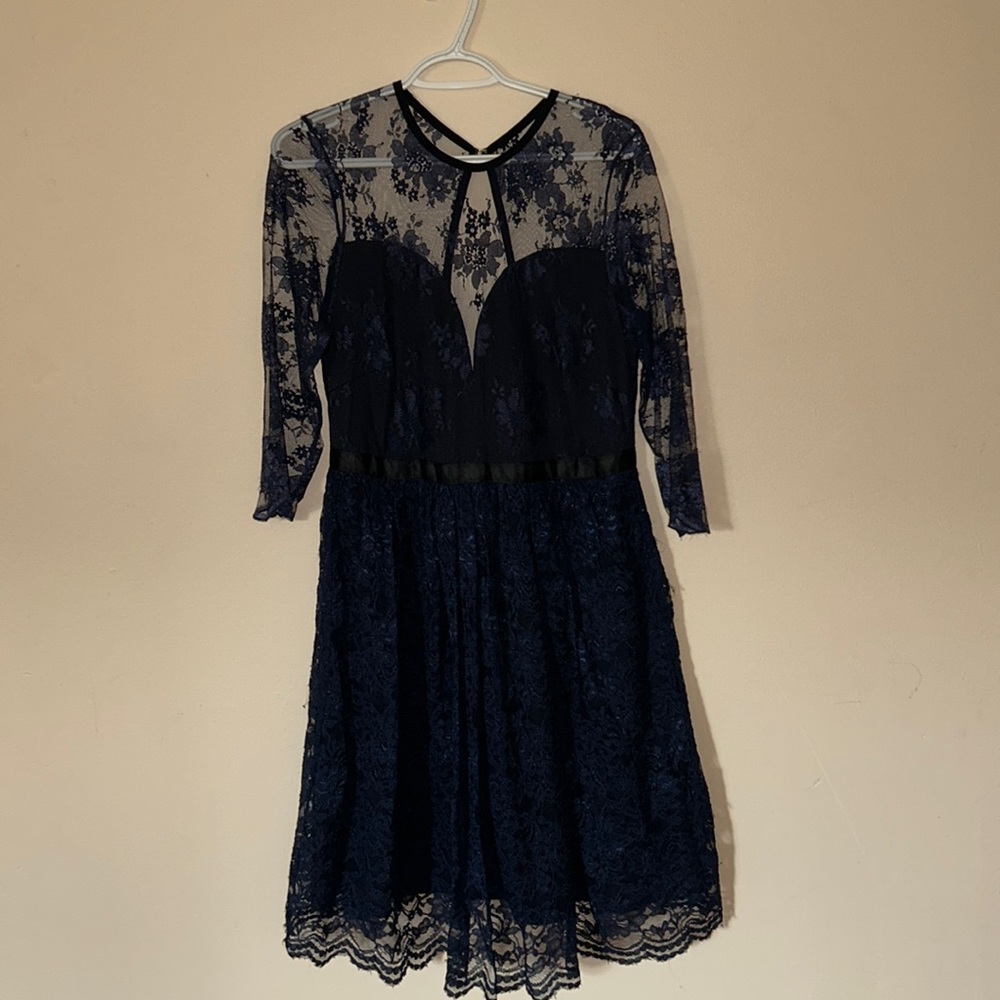 Dark Blue (Navy) backless dress. Size:12